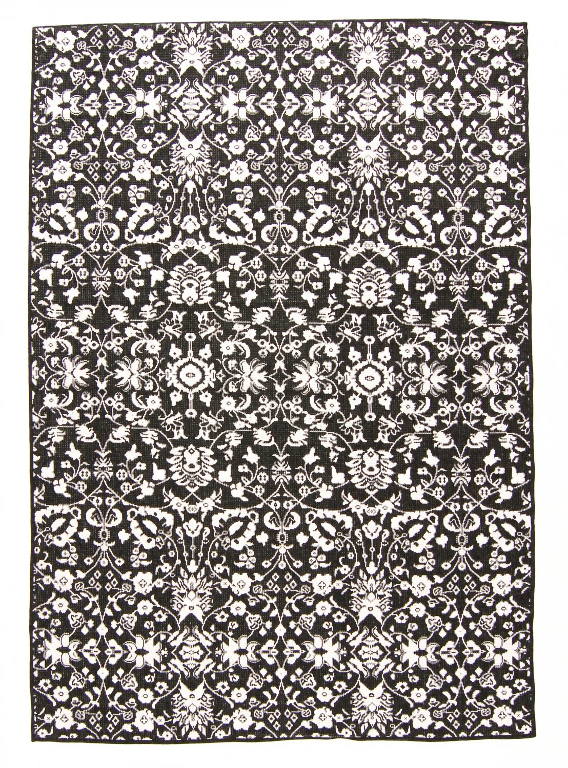 Inomhus- utomhusmatta - Brussels Ocean (svart) (Storlek: 200 x 290 cm)