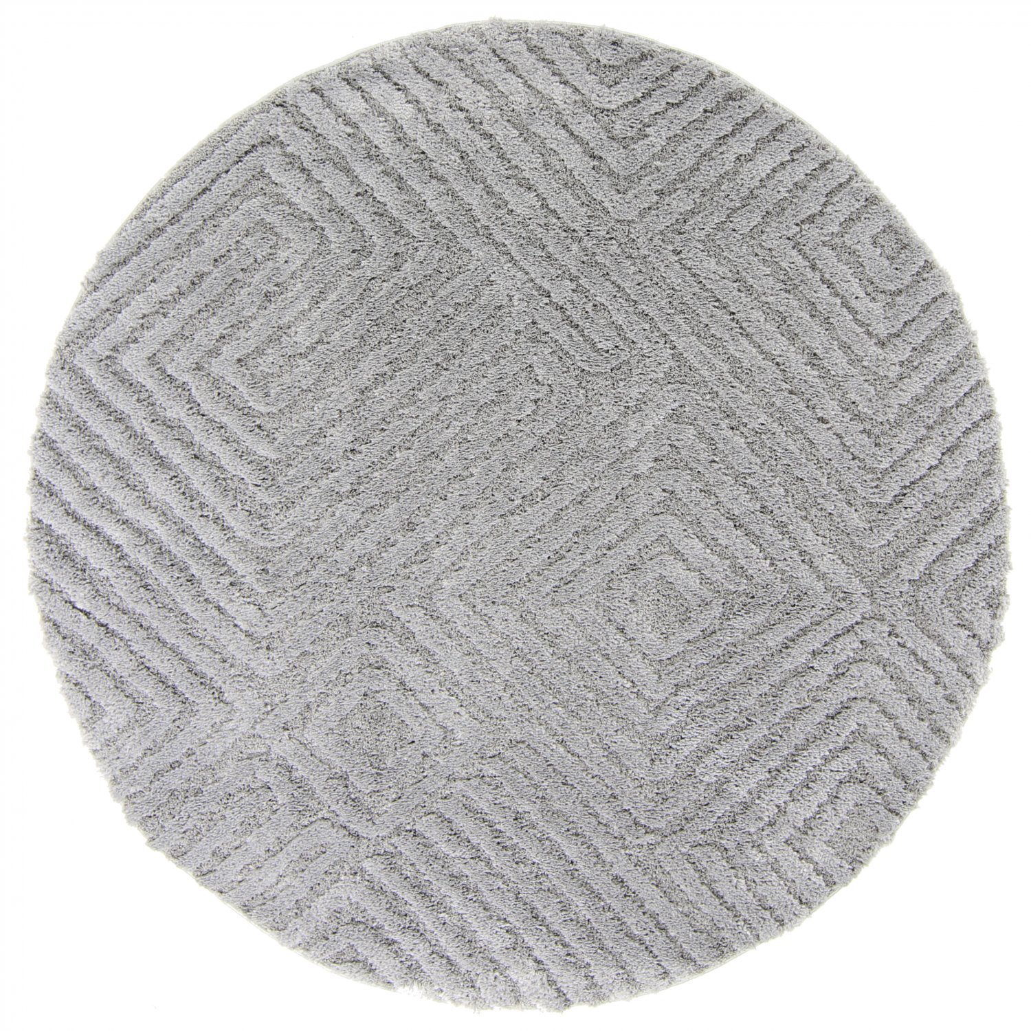 Runda mattor - Monti (grå) (Storlek: Ø 240 cm)