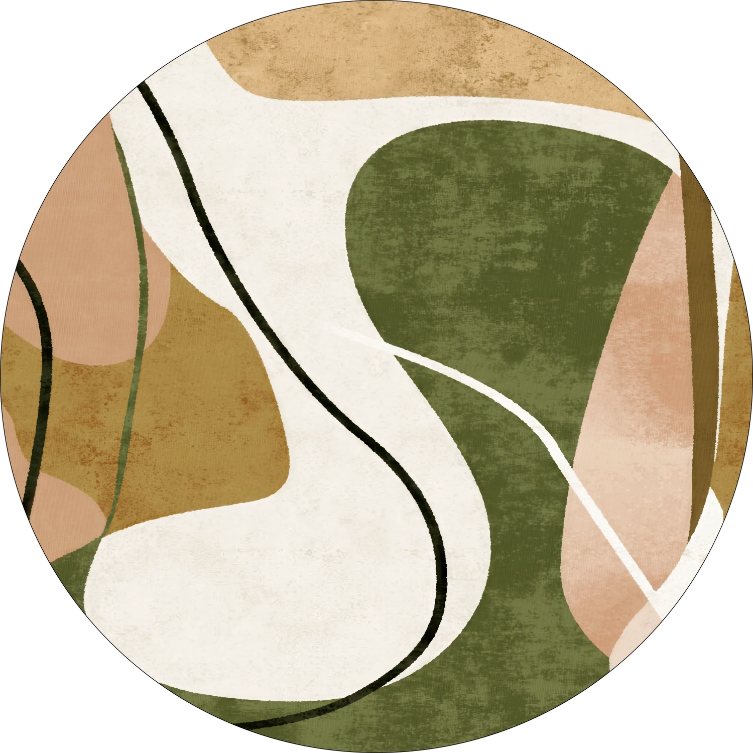 Rund matta - Cressida (multi) (Storlek: Ø 160 cm)