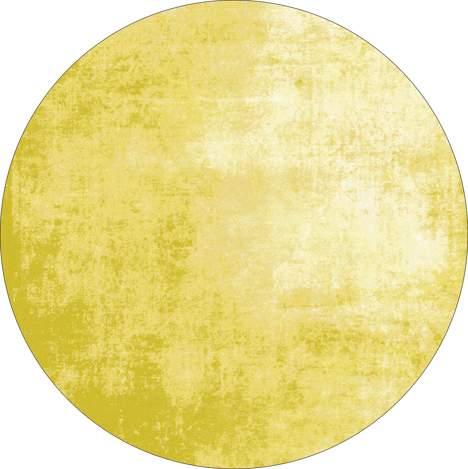 Rund matta - Lynton (gul) (Storlek: Ø 160 cm)