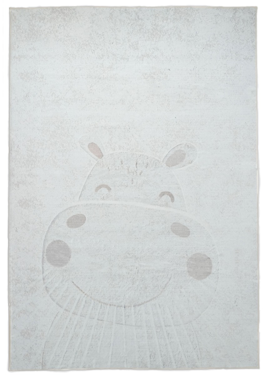 Zappy Hippo Kräm 140x200 cm Barnmatta